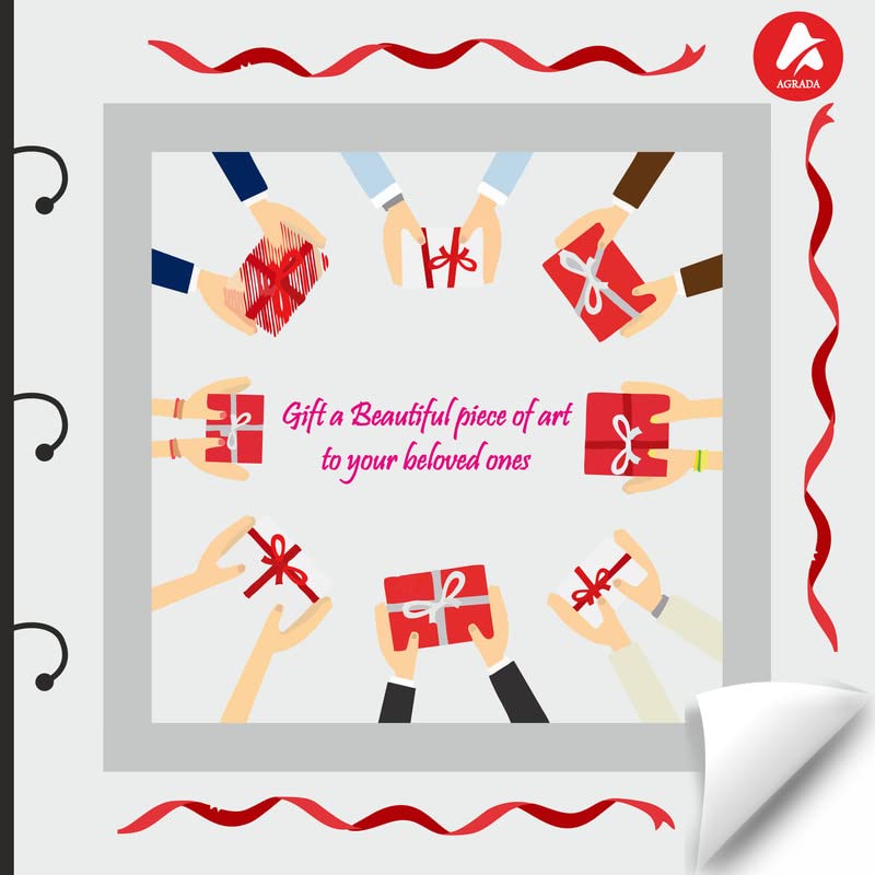 AGRADA - Framed Parlor Theme for Hair & Beauty Salon Wall Decor in Home, Beauty Salon Decorative Gift Item Digital Reprint Paint