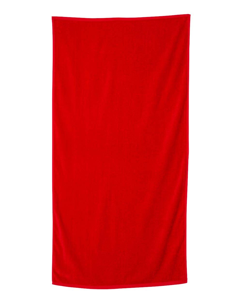 Q-Tees Velour Beach Towel - Black  One Size