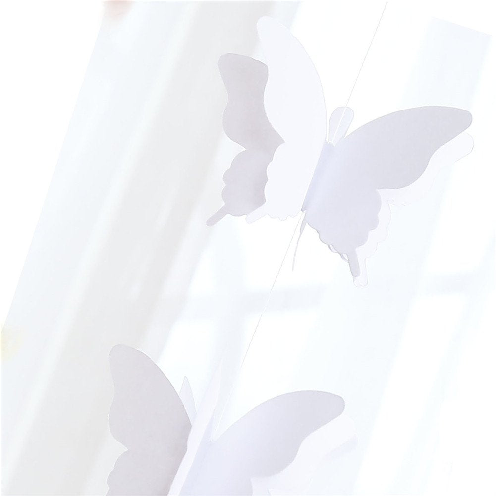 Zilue Butterfly Banner Decorative Paper Garland For Wedding Baby Shower Birthday Theme Decor 110 Inches Long Pack Of 2 Pieces Wh