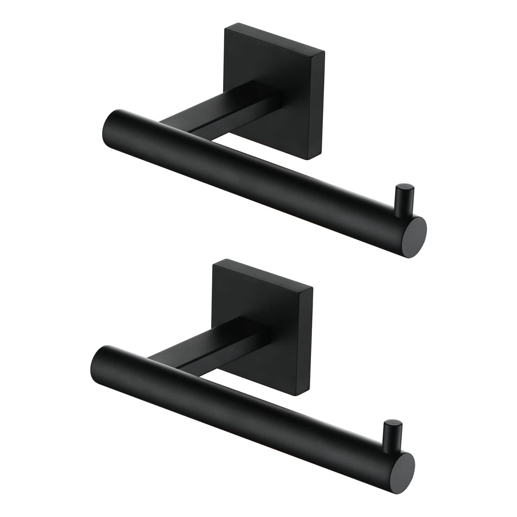 Kokosiri Toilet Paper Holder For Bathroom Toilet Roll Holder Hold Mega Rolls Matte Black Stainless Steel, 2 Pack, B2005Bk-P2