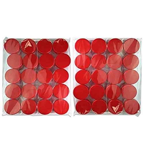 Beauticom 40 Pcs 10 Gram (0.35 Oz) Plastic Pot Jars With Red Lid For Lip Balms, Salves, Creams, Cosmetics, Nail Accessories, Rhi