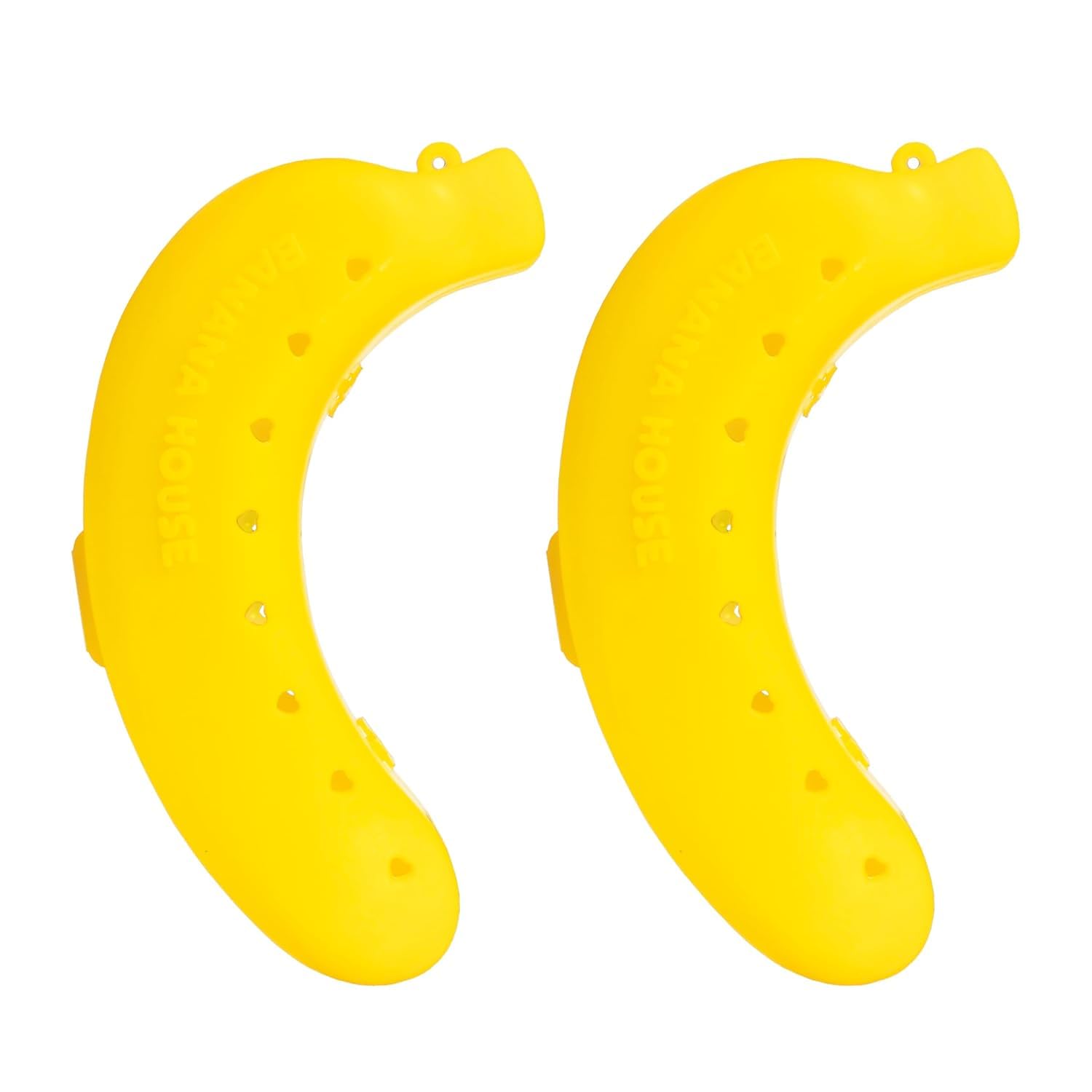Ag Enterprises Pack Of 2 Banana Shaped Snack Box For Kids & Adults | Portable Dry Fruit Container With Ventilation Holes | Food 