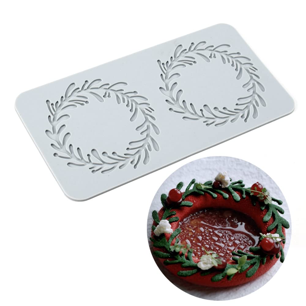 TUKE Lace Molds for Cake Decorating 3D Leaf Silicone Molds for Baking Gummy Molds Clay Fondant Molds Lace Mats Flower Honeycomb 