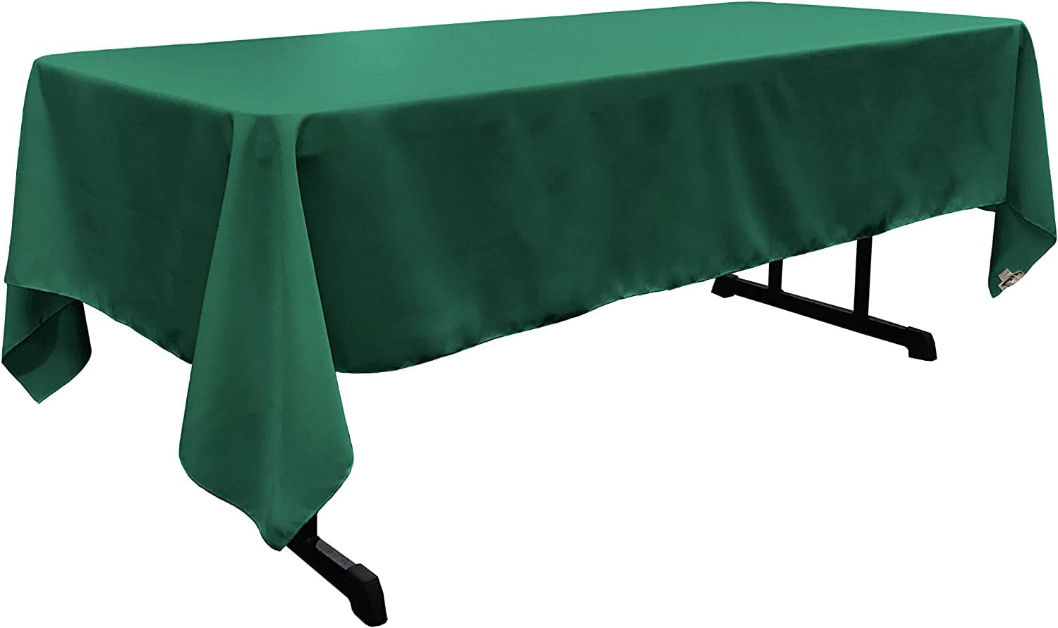 LA Linen Polyester Poplin 60 by 108-Inch Rectangular Tablecloth  Teal