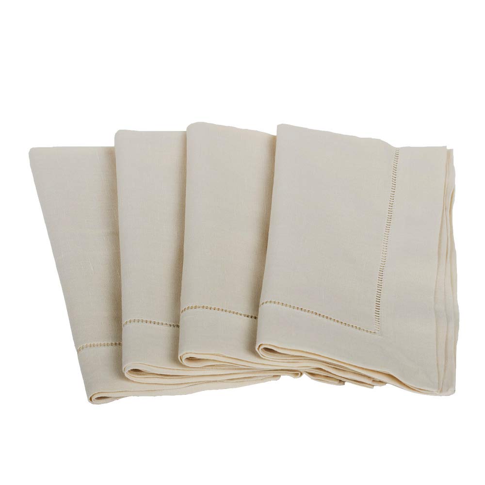 20 X 20 Inch Ecru Linen Napkins Cloth Napkins Set Of 4 Dinner Napkins Cloth Washable Ecru Linen Napkins Ecru Dinner Napkins Fabr