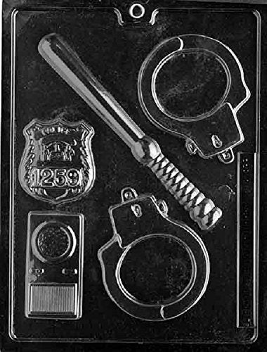 Grandmama'S Goodies J078 Policeman Set Chocolate Candy Soap Mold With Exclusive Molding Instructions