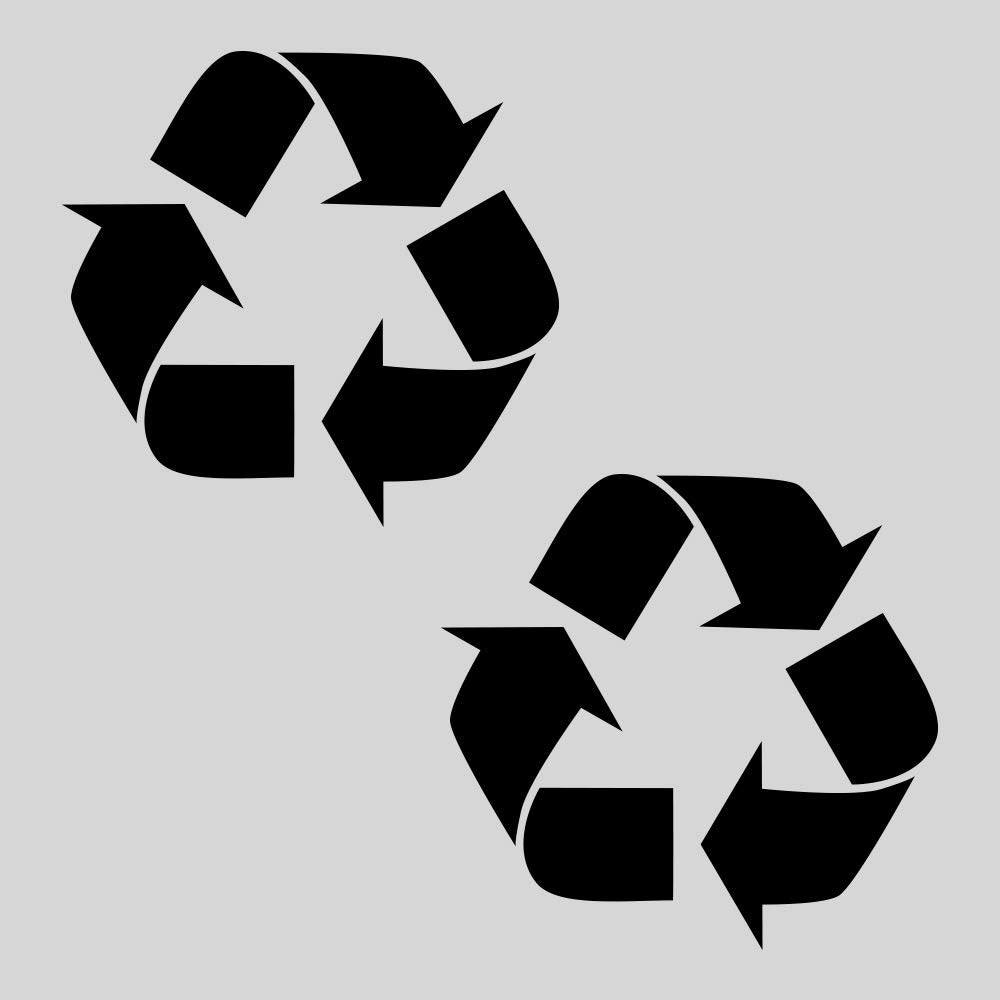 Ignixia (2 Pack) Recycle Bin Sticker For Trash Can To Organize Garbage Containers, Recycle Sign Decal Plotter Cut Vinyl Recycle