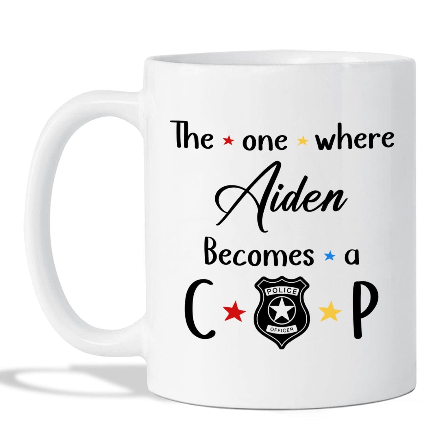 Personalized Cop Coffee Mug, The One Where Becomes A Cop Mug, Custom Police Officer Mug, Future Police Officer Mug, Police Offic
