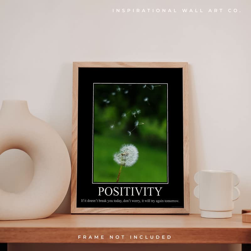 Inspirational Wall Art Co. Positivity Demotivational Poster, 11x14 Inches, Paper, Unframed, Snarky Ironic Office Wall Decor
