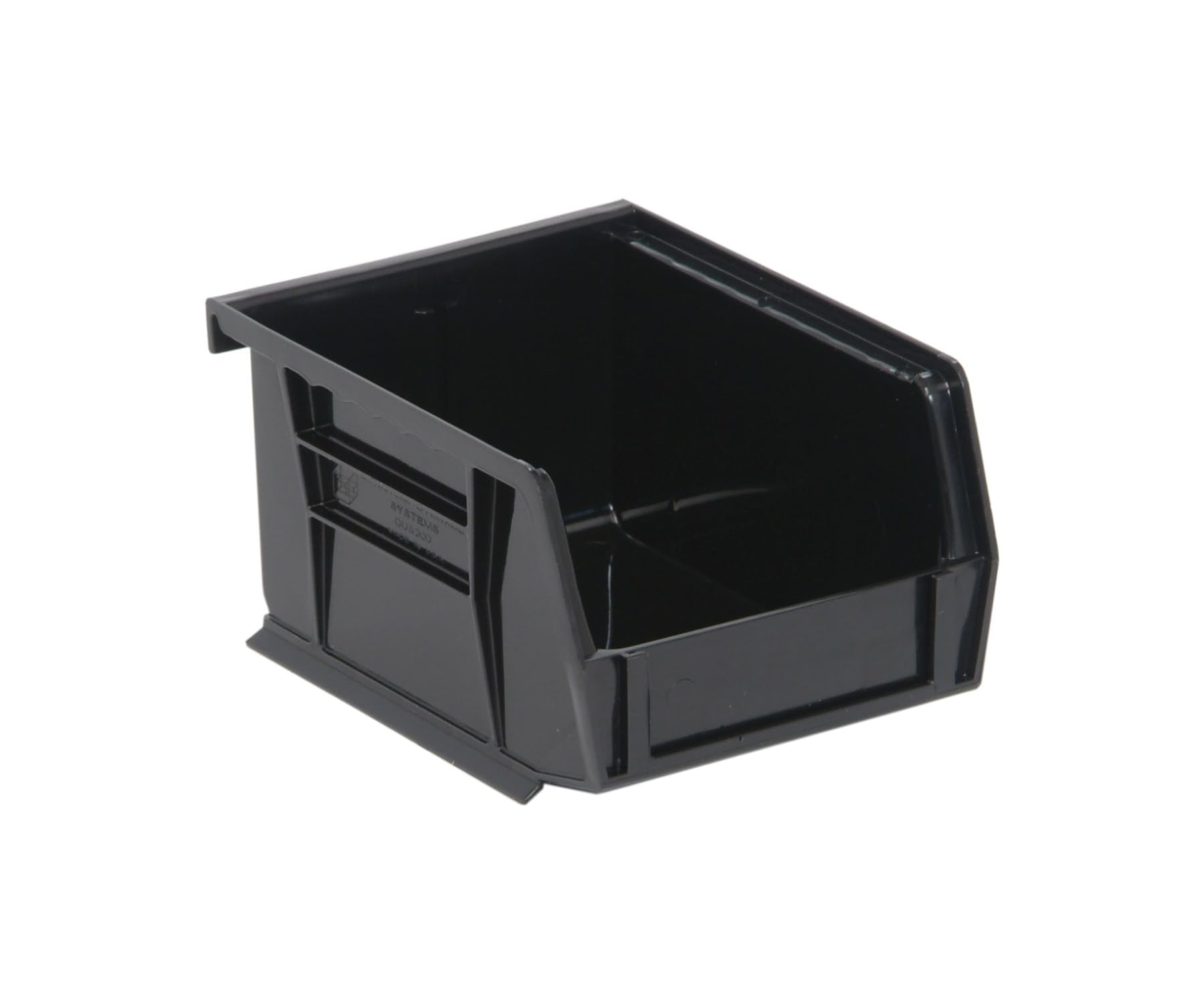 Bin, Stacking Or Hanging, Conductive 4-1/8W X 5-3/8D X 3H, Front/Back/Side Grips, Anti-Slide Lock, (1) Divider Slot, Rear Hanger