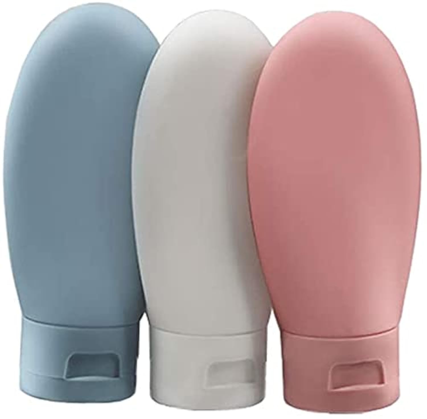 Zalujmus Travel Bottle, 3 Pcs Leak Proof Refillable Squeezable Containers Set(60 Ml) With Label And Transparent Carry Bag For Li