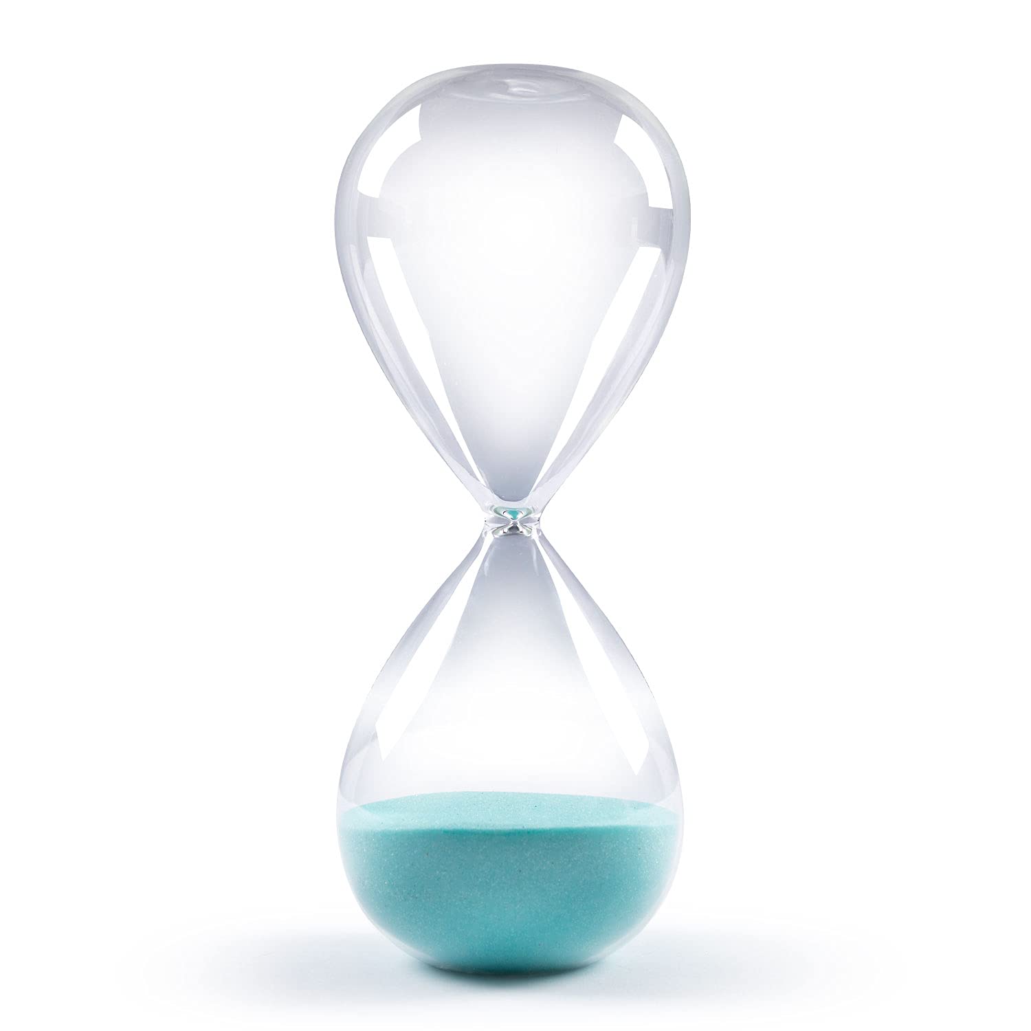 Hourglass Sand Timers - Swisselite Biloba Hourglass Sand Timer Inspired Glass/Home, Desk, Office Decor