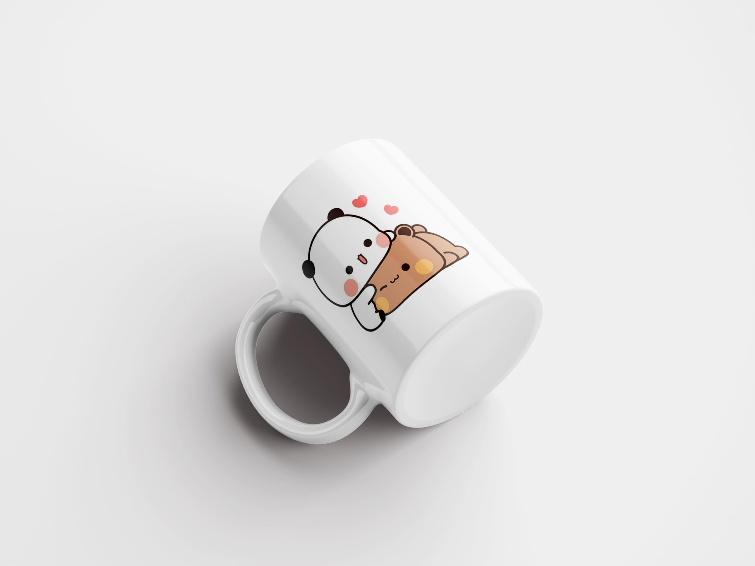 Clapcart Designer Printed Coffee Mug/Cup - White Ceramic Mug (Lazy Taddy Design Print), 360 Ml