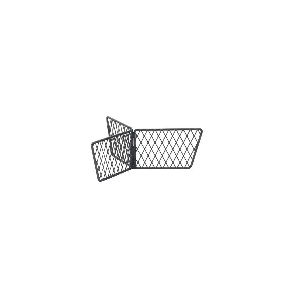 Gourmet Basics by Mikasa Loop and Lattice 2 Tier Divided Round Basket  Black