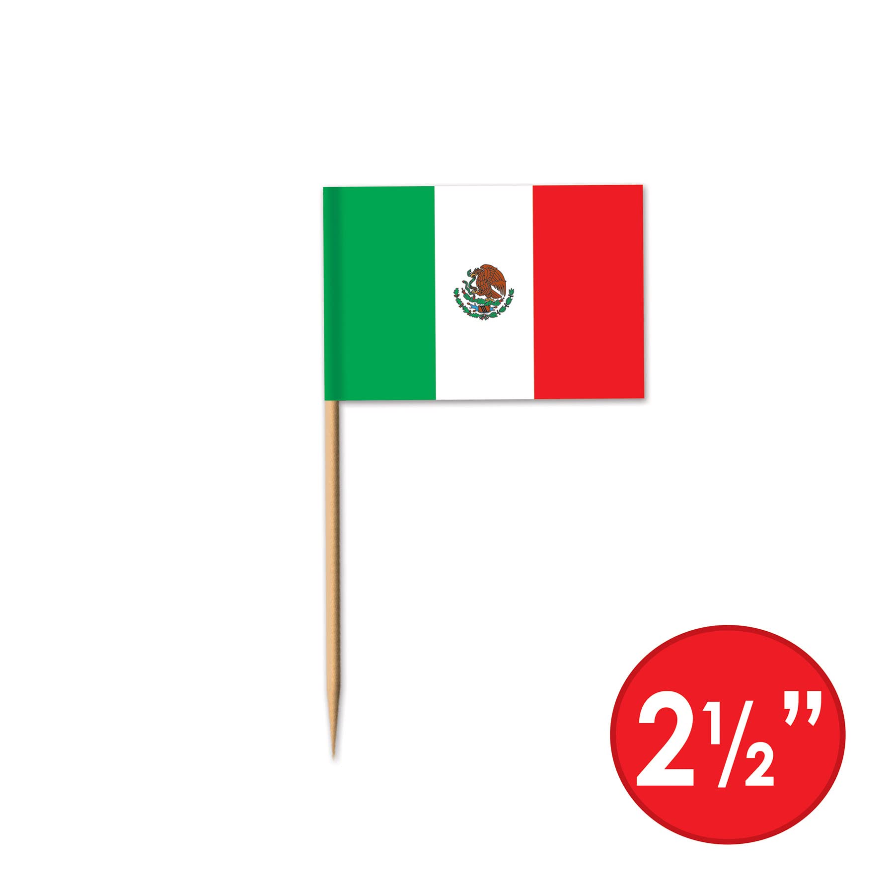 Beistle S60112AZ4 Mexican Flag Picks  Red/White/Green