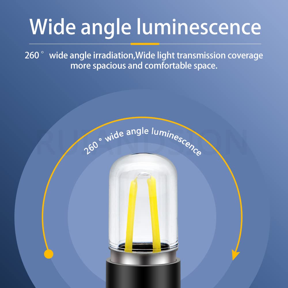 Ruiandsion Z187 T170 Led Microwave Light Bulb White 110V 125V 130V 110-130V 2W Equivalent 20W Led Filament Light Bulb Replacemen