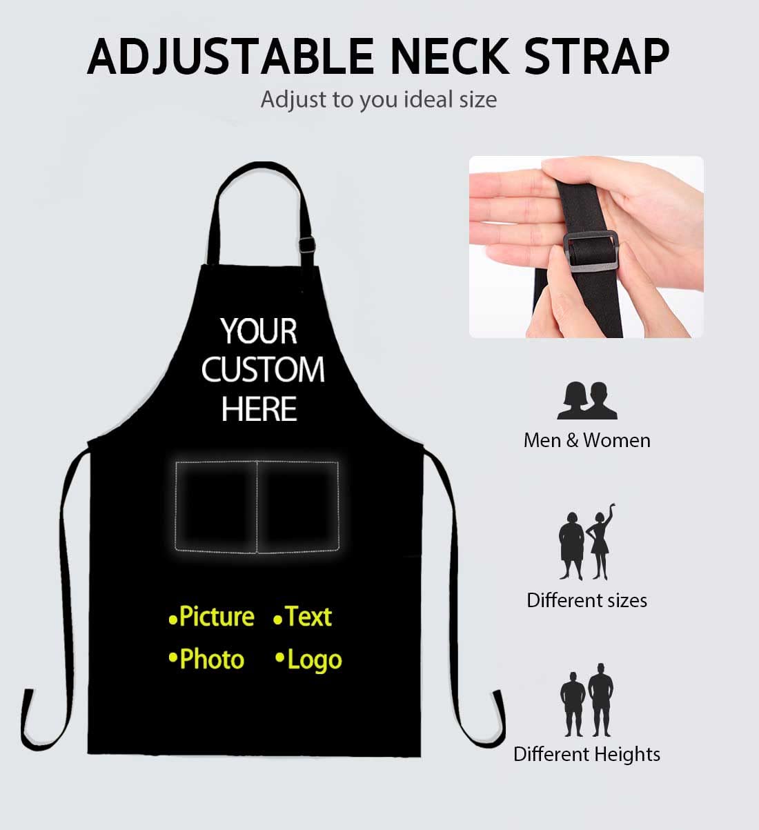 Sscsts Hello Gorgeous Unicorn Eyelash Apron With 2 Pockets, 26.5X33.1In, Adjustable Size Bib Rose Gold Aprons For Men Women Kitc