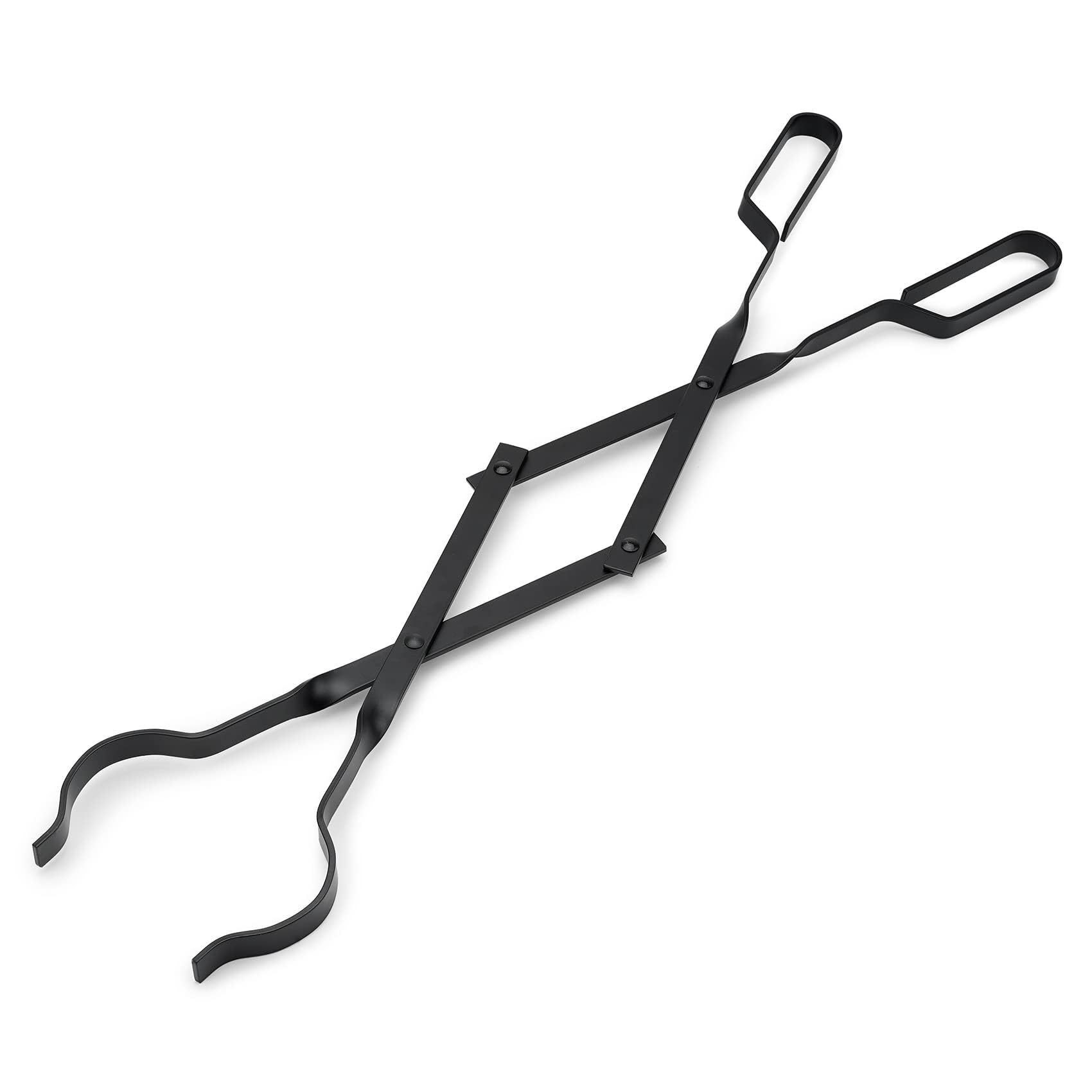 Stanbroil Outdoor Campfire Fireplace Tongs, 26'' Long, Log Grabber, Black