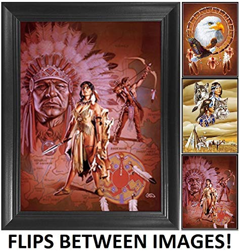 Native American Indian Dream Catcher 3D Poster Wall Art Decor Framed Print | 12X16 Inches | Southwest Kids Lenticular Posters &