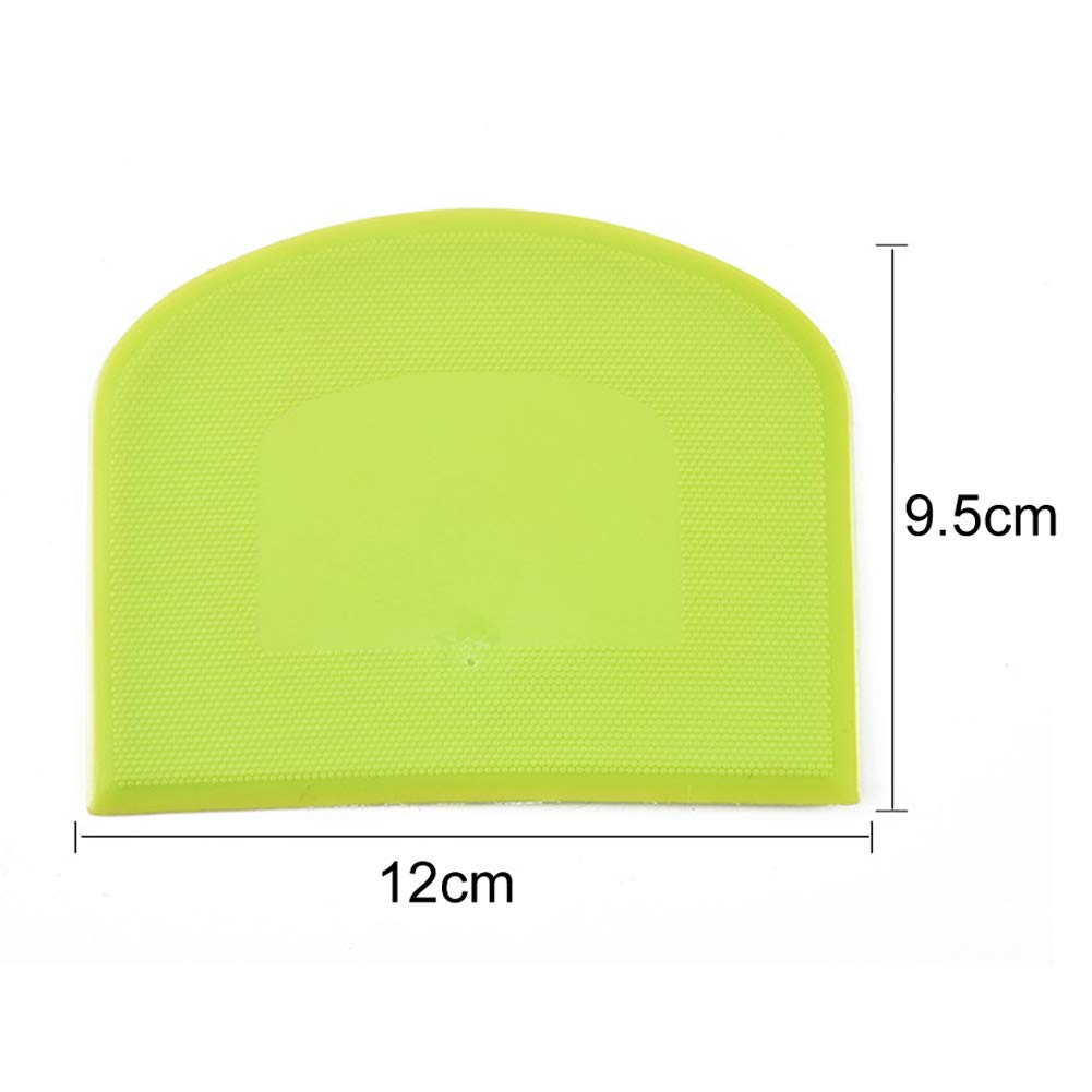 Lasenersm 2 Pieces Dough Scraper Bowl Food-Safe Plastic Dough Cutter Flexible Bench Multipurpose Food Scrappers For Bread Dough