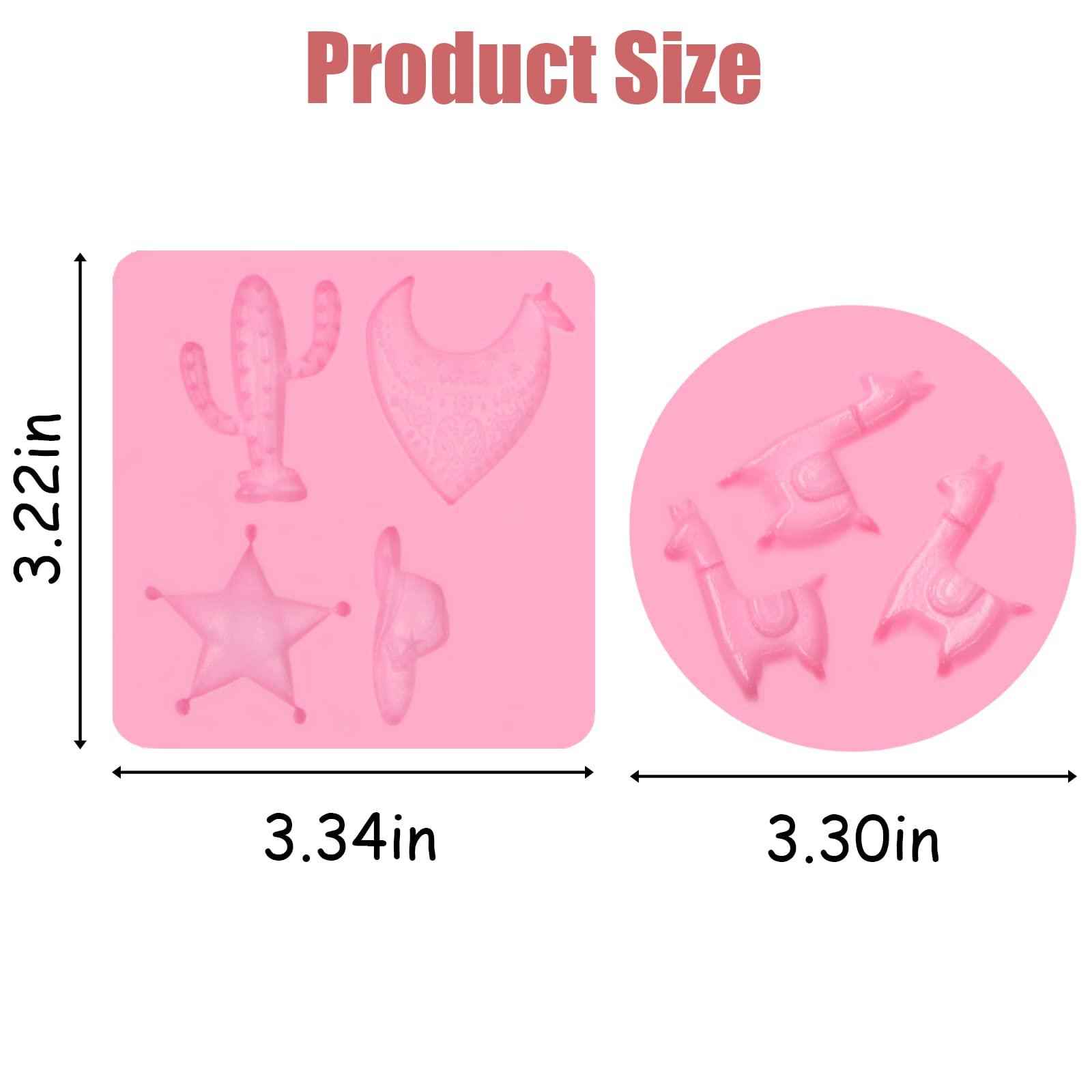 Bull Head Chocolate Fondant Mold 6 Pcs, Cactus Silicone Molds Feather Arrow Boot Star Horseshoe Hoof Mold For Cake Decoration Ca