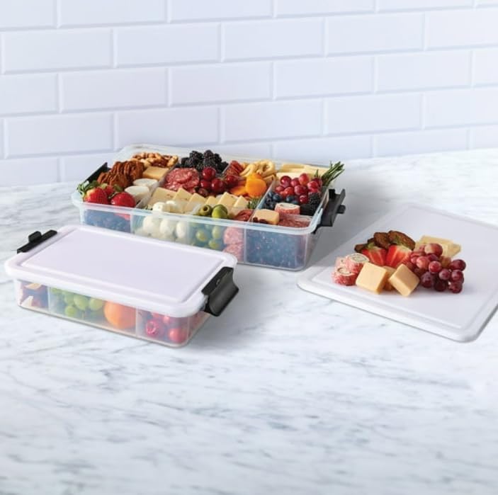 Sabatier Snacklebox 2piece Set with Cutting Board Lids