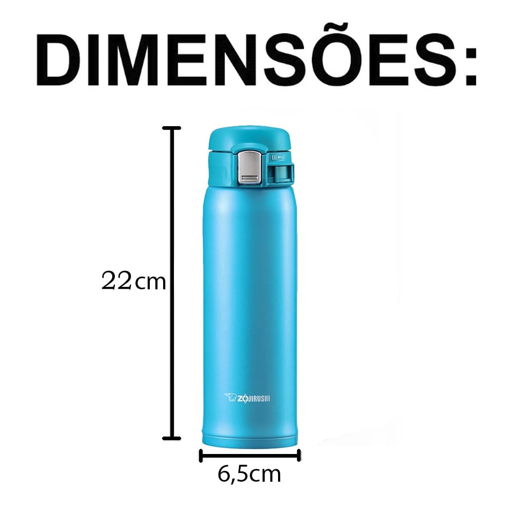 Zojirushi SM-SC48AV Stainless Mug, 16-Ounce, Turquoise Blue