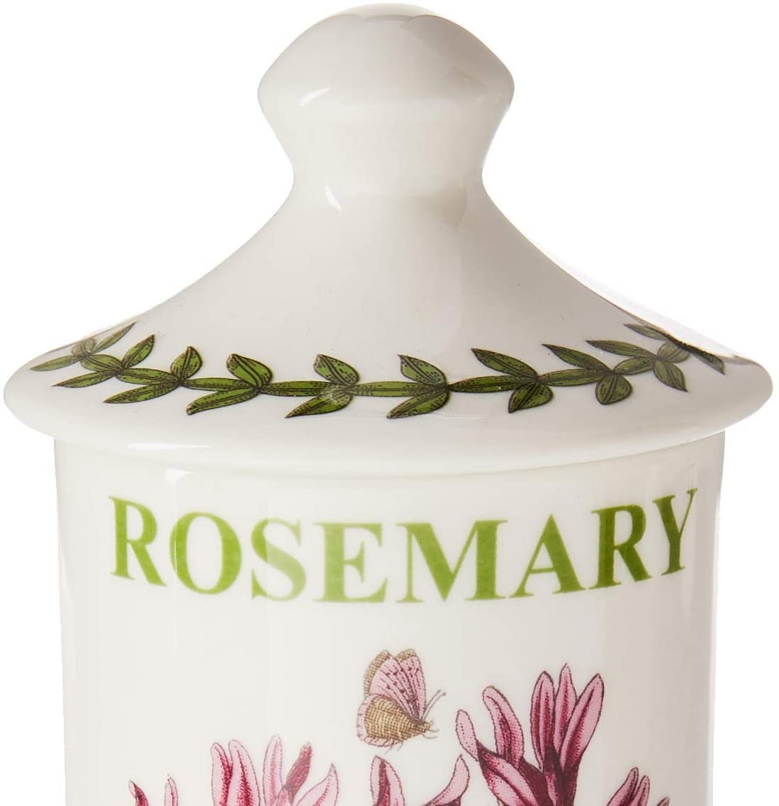 Portmeirion Botanic Garden 4.5'' Spice Jars - Set of 6 | Assorted Floral Motifs | Airtight Container | Fine Porcelain | Ideal fo
