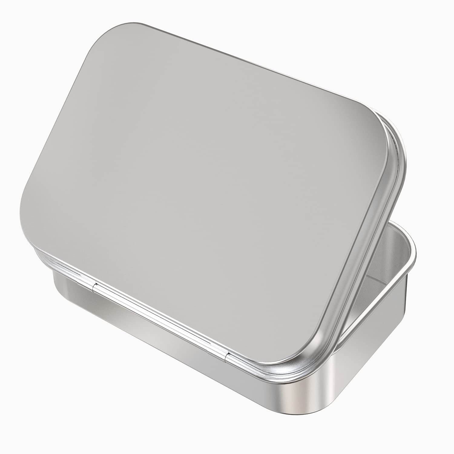 2 Pcs Metal Hinged Tin Box Container Mini Portable Small Storage Container Kit Tin Box Container, Small Tin With Lid, Tin Empty
