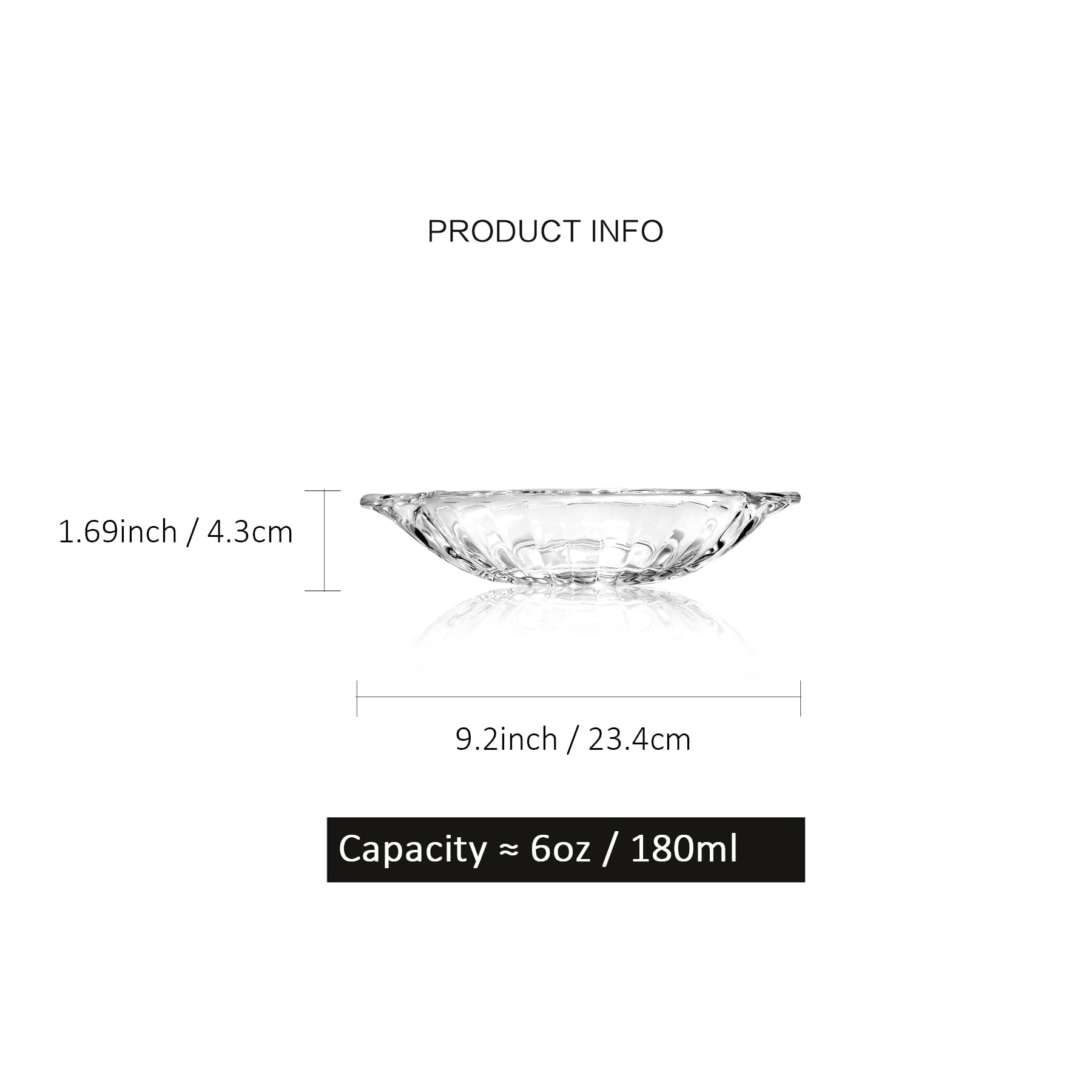 Binsakao Glass Banana Split Dish Boat, Ice Cream Sundae Dish, Clear Dessert Dishes Set Of 4, Stackable Dishwasher Safe Banana Sp