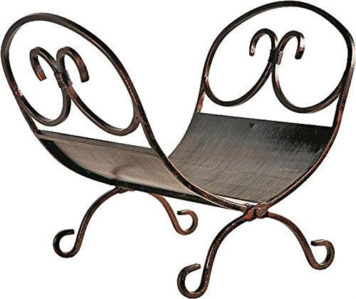 Rocky Mountain Goods Decorative Indoor Log Rack - Heavy duty iron with Antique bronze finish - Perfect size for indoor use - Pre