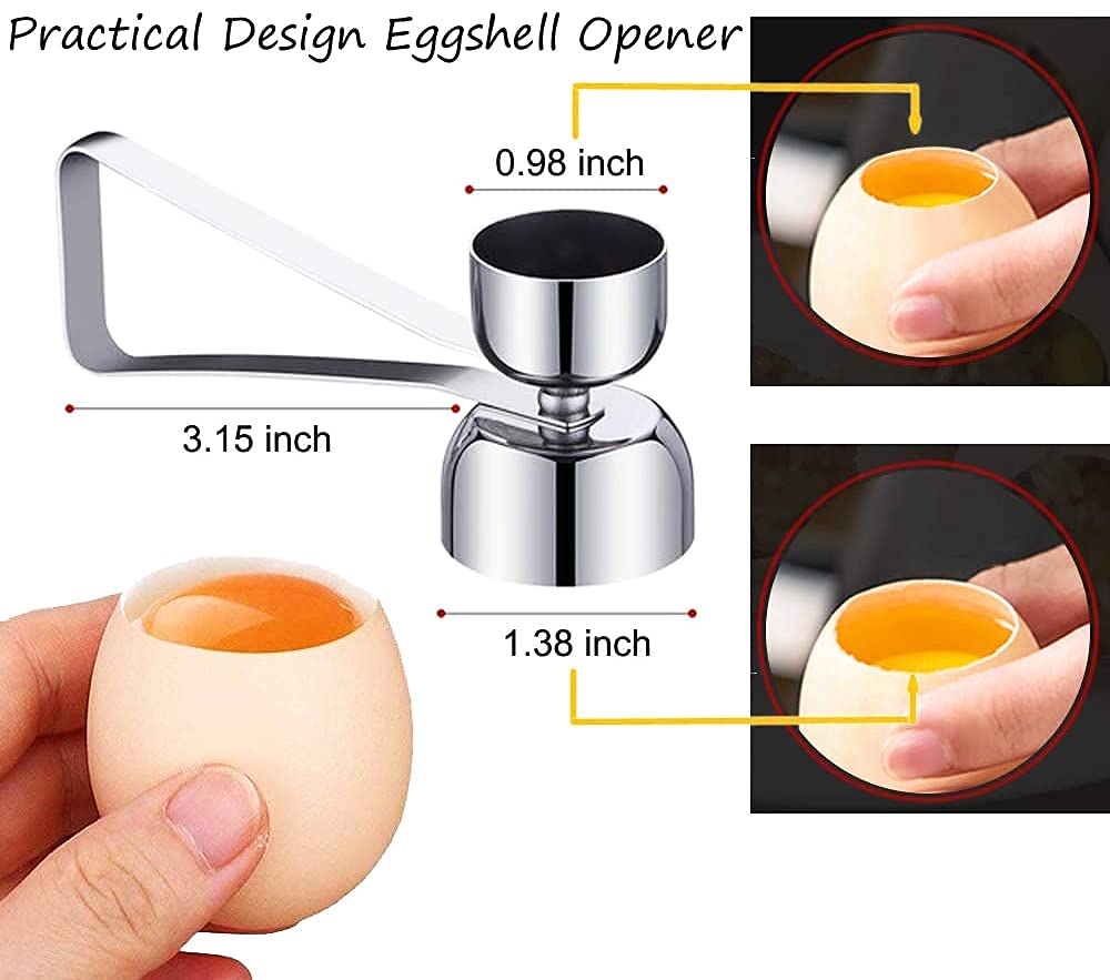 Sagapo 1 Egg Cracker Topper,Double Cups Opener Shell Cutter Precise Remover Tool For Rawsoft Hard Boiled Egg,Environmentally Fri
