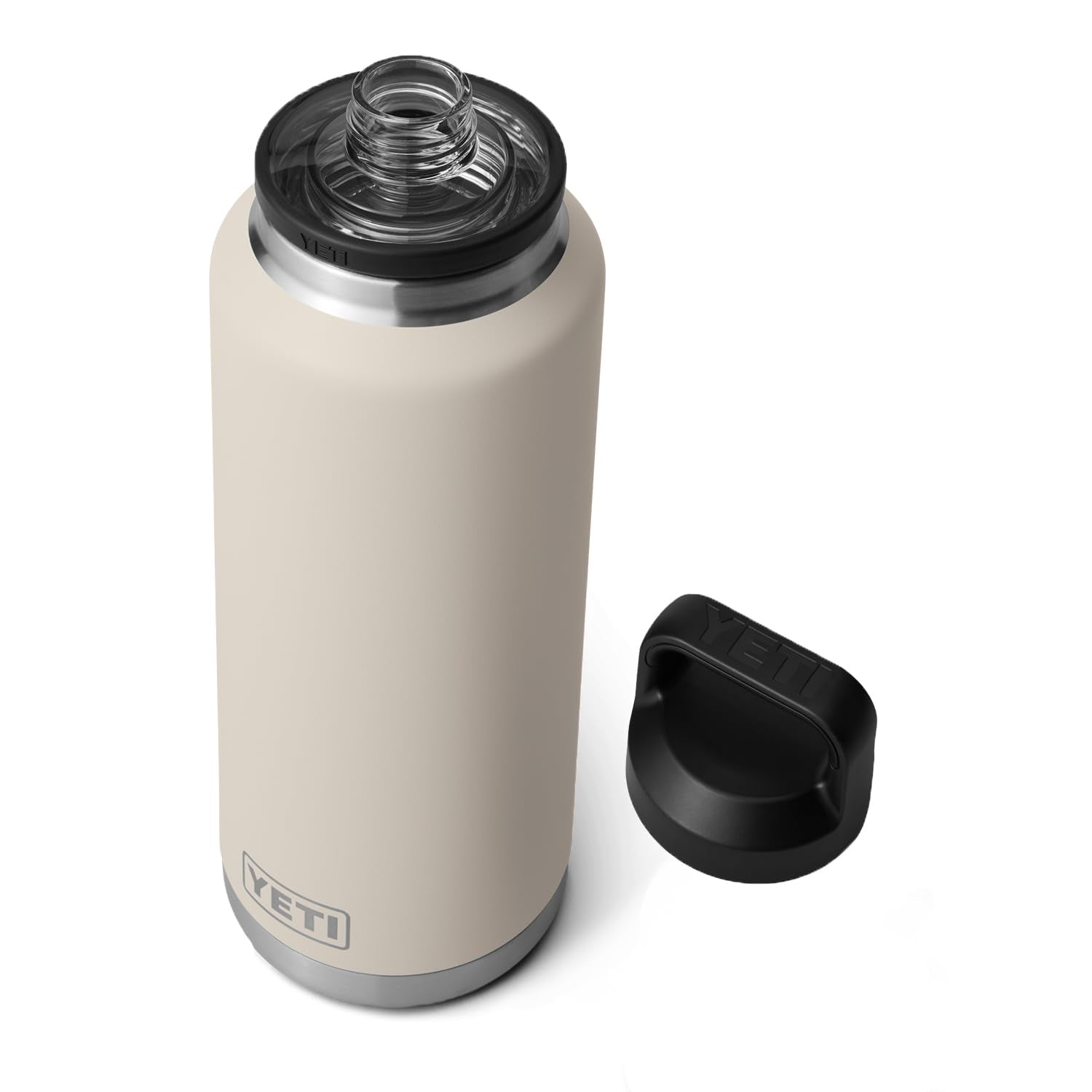 Yeti Rambler 46 Oz Bottle, Vacuum Insulated, Stainless Steel With Chug Cap, Cape Taupe