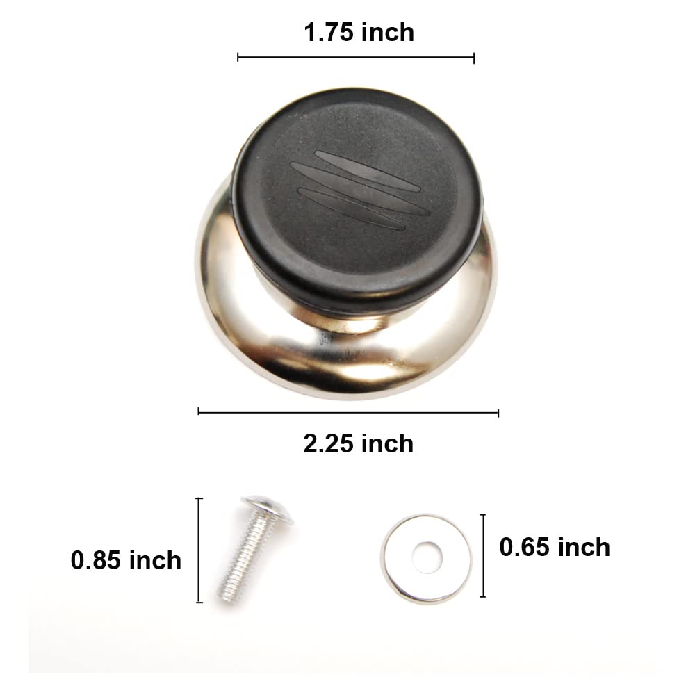 Pitlite (2 Pcs) Pot Lid Knob Pan Lid Replacement Knob, Holding Handle Universal Kitchen Cookware Top Heat Resistant