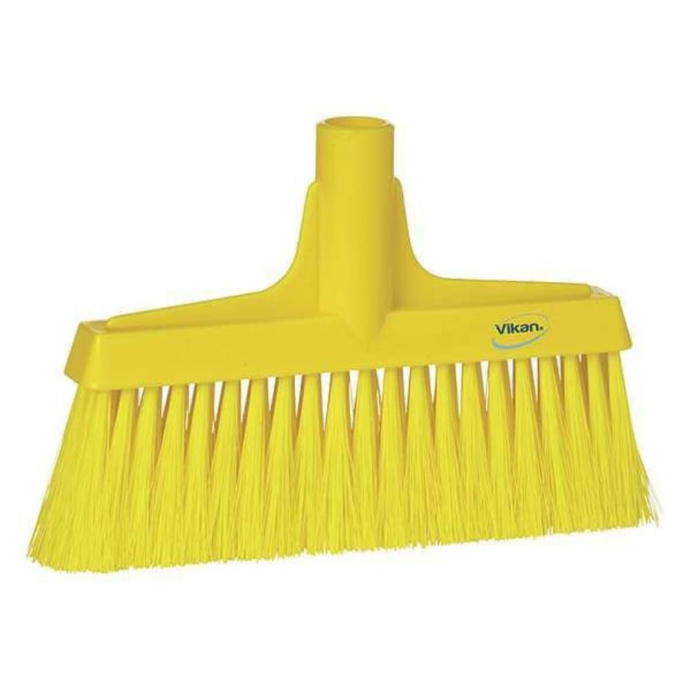 Vikan 31046 Fine Sweep Floor Broom Head, Polypropylene Block, 101/4 Polyester Bristle, Yellow