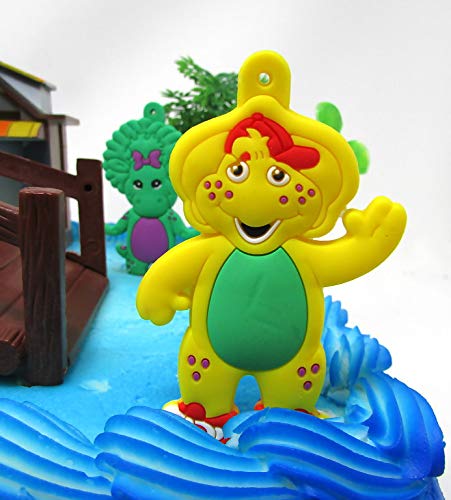 Barney Birthday Cake Topper Set With Barney And Friends And Decorative Themed Accessories (Unique Design)