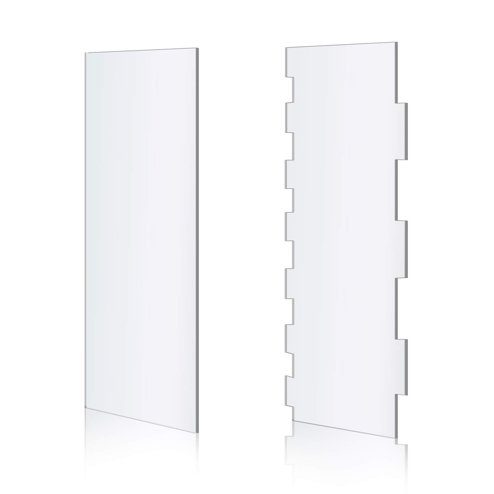 Maosifang Clear Acrylic Cake Scraper Smoother Stripes Cake Decorating Comb 9.45 Inch Edge Side Cake Scraper Frosting Combs For C