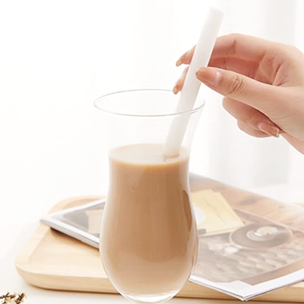 Koberrli Straws Disposable Boba Jumbo Smoothie Milkshake 100Pcs Wide Straws For Boba Tea Shake Drinking(9.45'' Tall, 0.43'' Diam