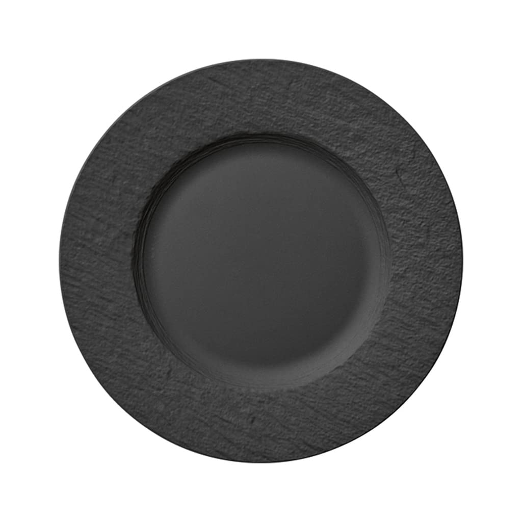 Villeroy & Boch Manufacture Rock Dinner Plate, 10.5 In, Premium Porcelain, Gray