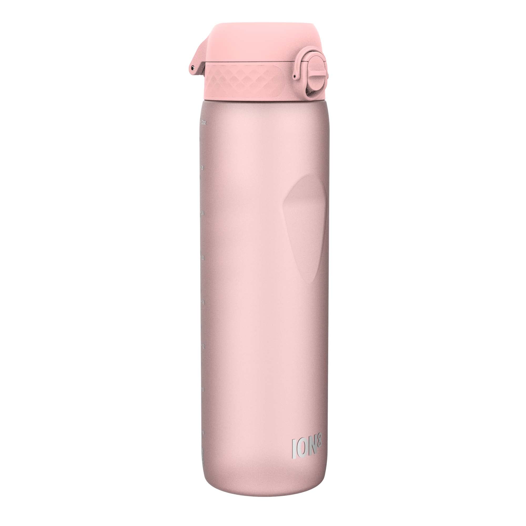 Ion8 1 Litre Water Bottle, Leak Proof, Flip Lid, Carry Handle, Rapid Liquid Flow, Dishwasher Safe, BPA Free, Soft Touch Contoure