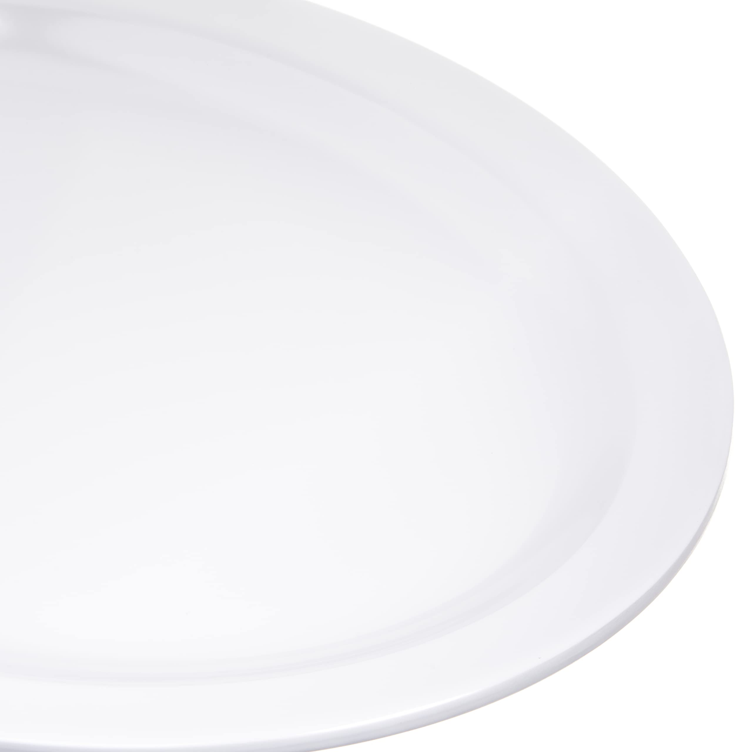 Carlisle Foodservice Products Kingline Plastic Oval Platter Oval Tray For Home And Restaurant, Melamine, 12 X 9 Inches, White, (