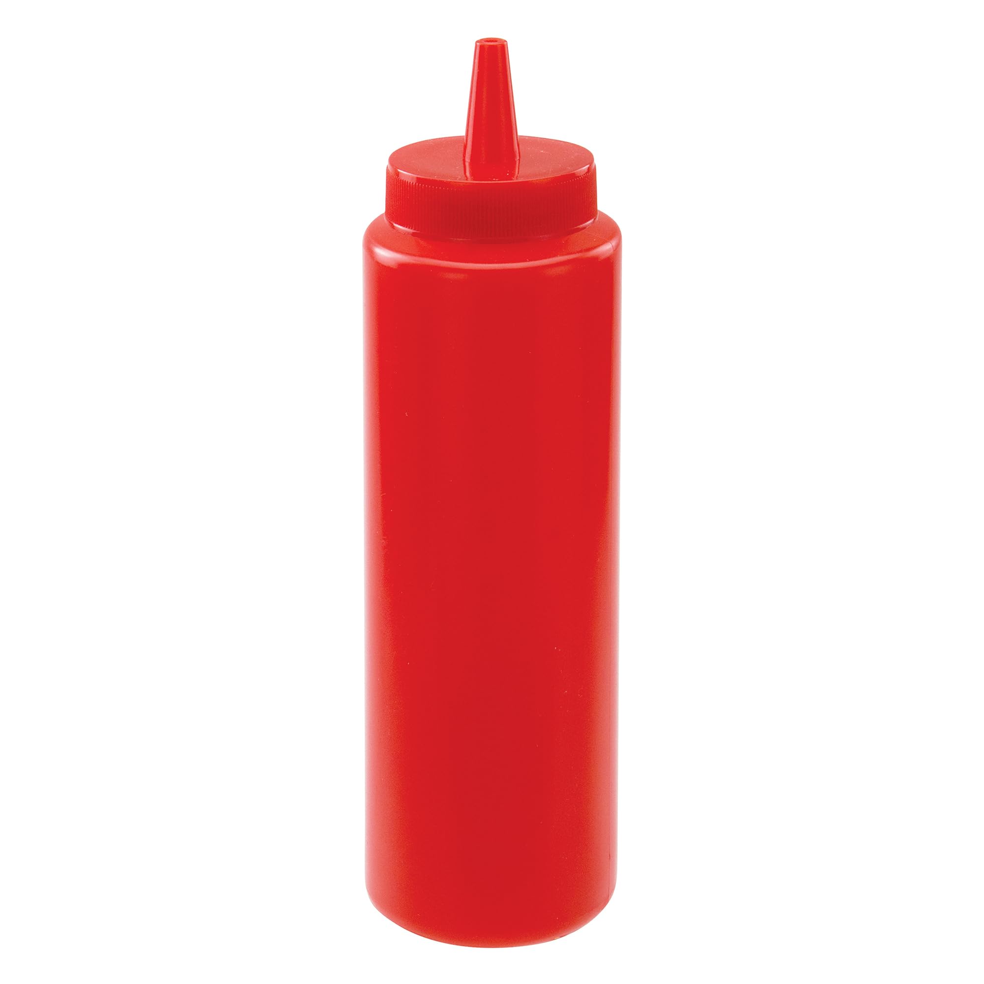 Winco 6-Piece Squeeze Bottle Set, 8-Ounce, Red, Medium