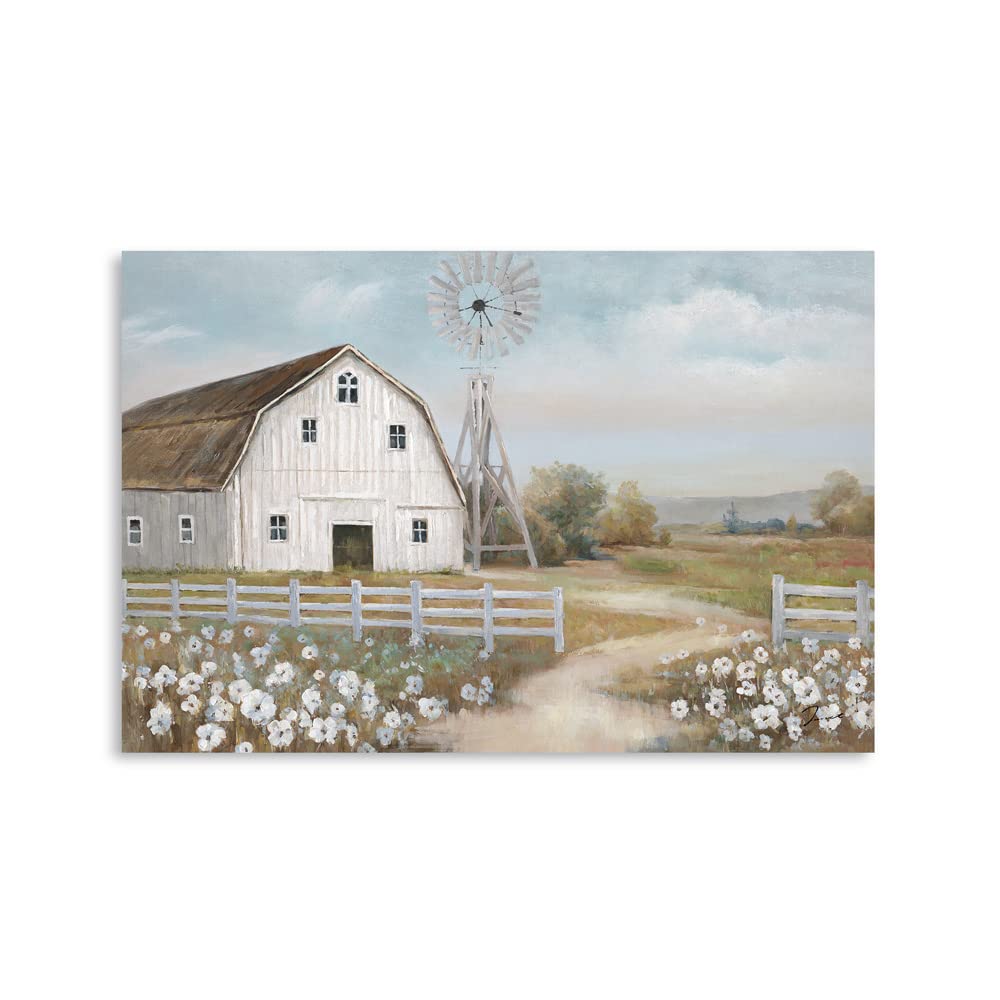 Pictures Of Barns Handpainted Wall Canvas Old Rustic Bedroom Windmill Wall Decor Farmhouse Barn Pictures Wall Art Blue Sky And W