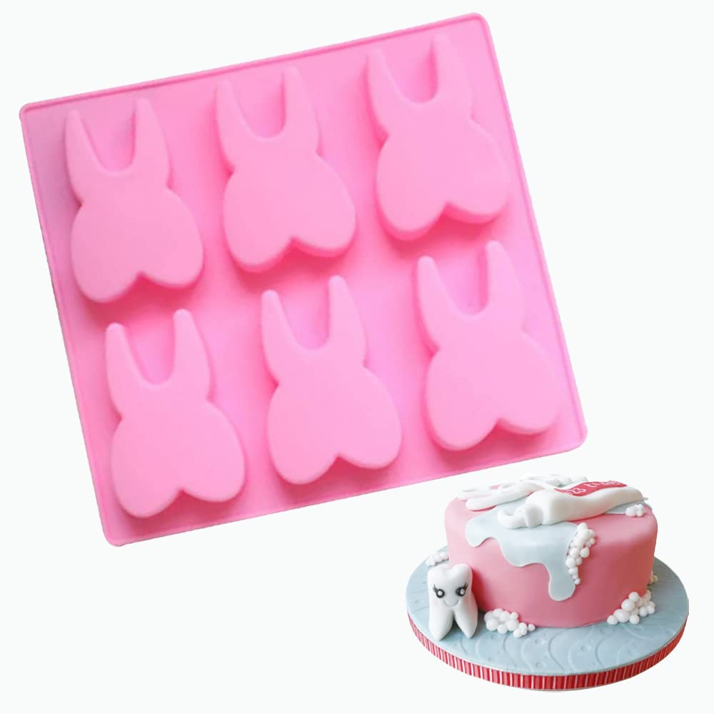 Guratapa 3D Tooth Silicone Molds For Fondant Candy Making Chocolate Mold Desserts Funny Teeth Shape Novelty Ice Cube Tray Gum Cl
