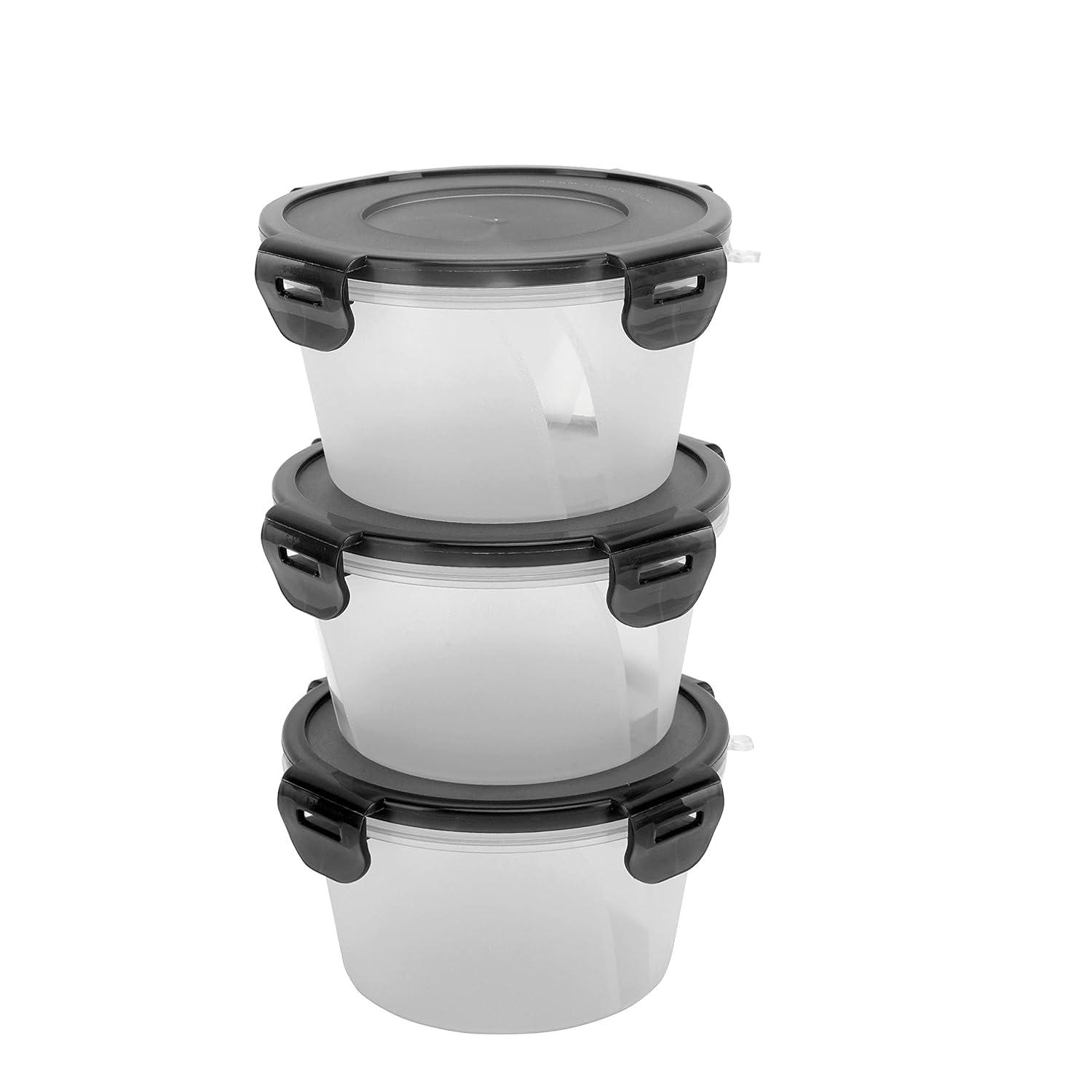 Cutting Edge Nesterware 750Ml Stackable Food Container (Set Of 3, Black)
