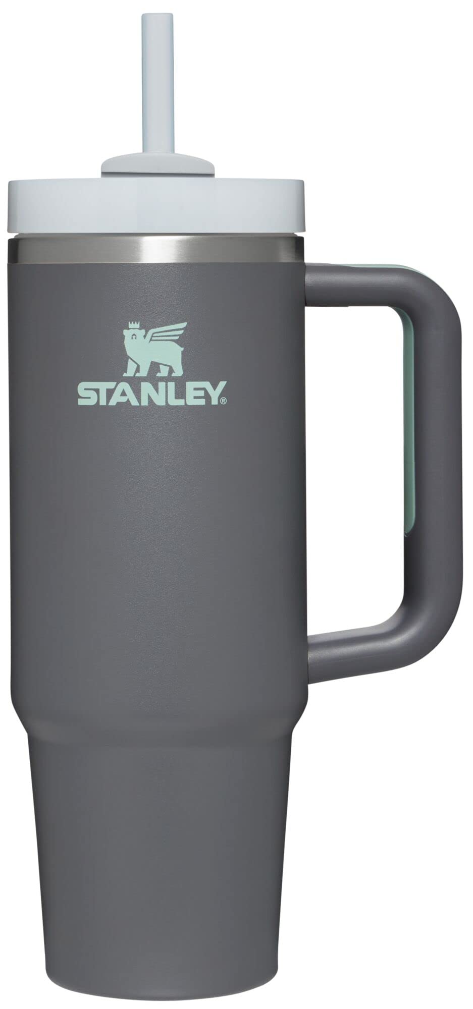 Stanley Quencher H20 FlowState Stainless Steel Vacuum Insulated Tumbler with Lid and Straw for Water  Iced Tea or coffee  Smoothie and More  charcoal  30 oz