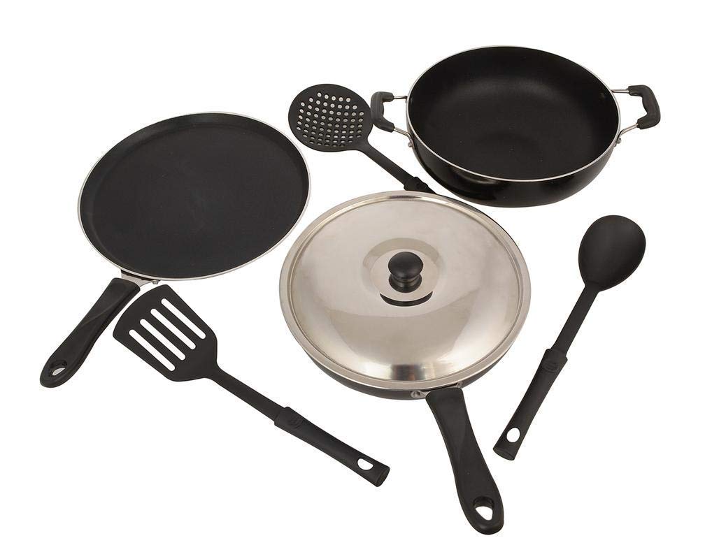 Kanpra NonStick Cookware Set, Black