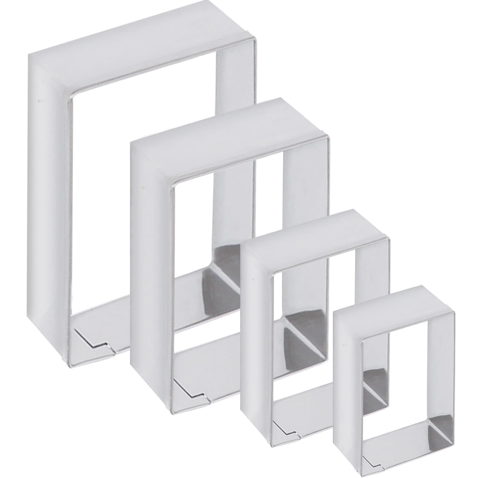 Rectangle Cookie Cutter Anckne Stainless Steel Rectangle Biscuit Molds Square Pastry Molds Fondant Cake Cookie Cutter Set 1 Inch