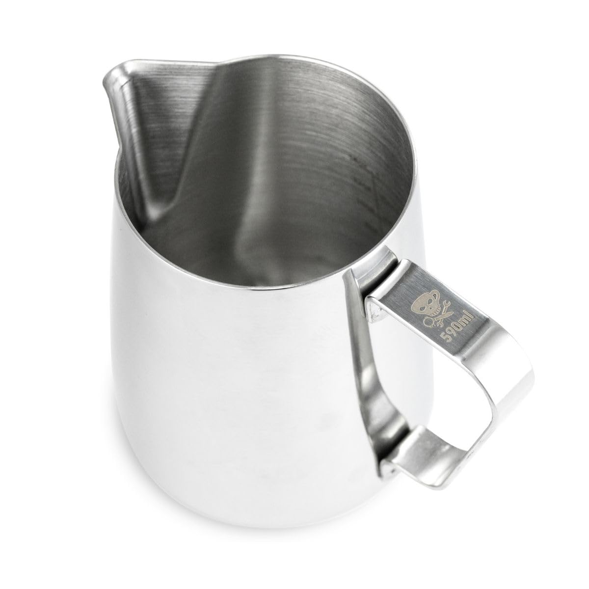 Barista Basics 20 Oz Silver Stainless Steel Milk Frother Pitcher, Steaming Pitcher For Latte Art, Food-Grade/W Measurements