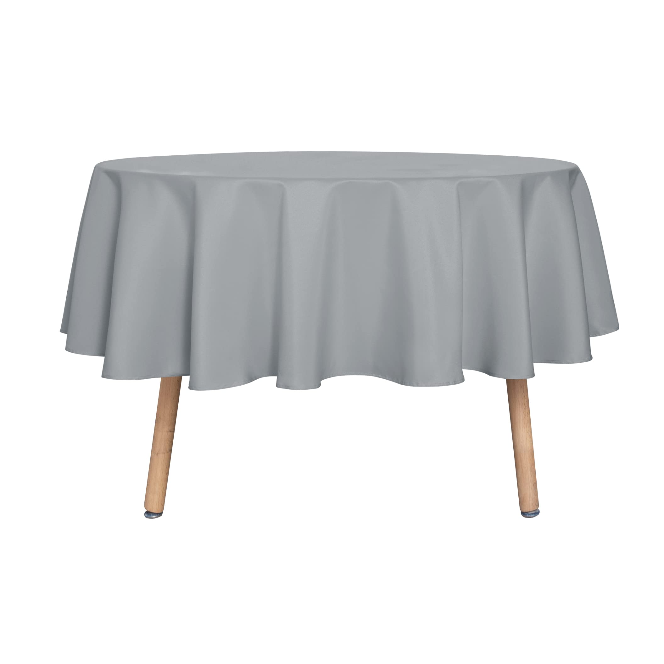 Sancua Round Tablecloth - 80 Inch - Water Resistant Spill Proof Washable Polyester Table Cloth Decorative Fabric Table Cover For